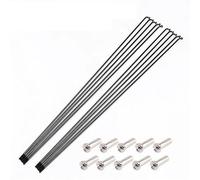 CYJAZNHH Bicycle Wheel Spoke, Pack Of 10 Bicycle Spokes Stainless Steel 14G Black Multiple Sizes(10pcs-255MM)