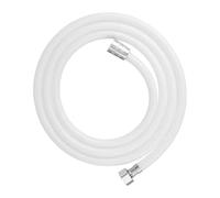 CYJAZNHH Handheld PVC Brass Shower Hose Universal G1/2 Silver White 1.5-2m(Wit,1.5m)