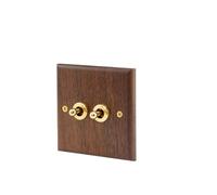 CYJAZNHH Light Switch Wall Panel 1-4 Gang Toggle Switch 2 Way Black 110V-250V(2gang Switch)