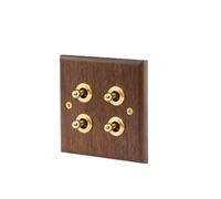 CYJAZNHH Light Switch Wall Panel 1-4 Gang Toggle Switch 2 Way Black 110V-250V(4gang Switch)