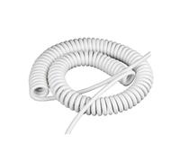 CYJAZNHH Telescopic Wire Spiral Cable, 3 Core 2 Core Spiral Expandable, 2.5M, 5M, 7.5M, White, Copper, 13AWG, 18AWG, 15AWG, 22AWG, Compatible with Wide Range of Devices