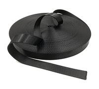CYJAZNHH Webbing Strap Tape, Nylon Webbing Strap 25mm & 38mm Multicolor 5 Yards For Bags Cargo Strapping Outdoor Climbing(Black,38 mm)