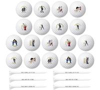 CYjorkbgg 18pcs Funny Golf Balls and 12pcs Seats for Men Humor Trick Novelty Golfer Gift for Dad Boyfriend Unique Professional Practice Ball for Golf Lover Perfect Father’s Day Christmas Birthday Gift