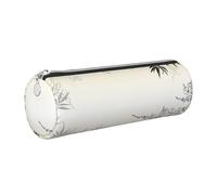 Cykazhst Bamboo and Cherry Blossoms Tree Zen Leather Pencil Case Pencil Pouch Cute Zippered Pen Case for Work & Office Silver