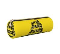 Cykazhst Dont Tread On Me Leather Pencil Case Pencil Pouch Cute Zippered Pen Case for Work & Office Gold