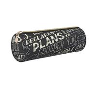 Cykazhst I Know The Plans Have You Declares Lord Leather Pencil Case Pencil Pouch Cute Zippered Pen Case for Work & Office Gold