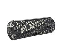 Cykazhst I Know The Plans Have You Declares Lord Leather Pencil Case Pencil Pouch Cute Zippered Pen Case for Work & Office Silver