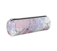 Cykazhst Native American Dream Catcher Leather Pencil Case Pencil Pouch Cute Zippered Pen Case for Work & Office Silver