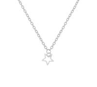 Cykdohy Dainty Hollow Star Simple Choker Necklace for Women Men Delicate Silver Polished Pentagram Charm Y2k Minimalist Pendant Necklace Fashion Adjustable Chain Party Trendy Jewelry 20"