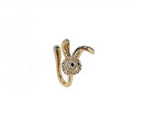 Cykdohy Easter Cubic Zirconia Rabbit Fake Nose Ring for Woman Men Cute Statement Bunny Faux Septum Nose Rings Clip Animals African Nose Cuffs Creative Fashion Cz Non-pierced Jewelry Nice Gift