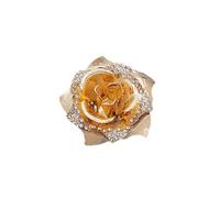 Cykdohy Exaggerated Large 3D Flower Statement Ring for Women Goldtone Big Knuckle Open Bands Cubic Zirconia Petal Floral Adjustable Finger Rings Beach Holiday Prom Party Stylish Jewelry