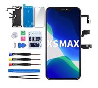 CYKJGS for iPhone Xs Max Screen Replacement with Ear Speaker Proximity Sensor 6.5" LCD Display Digitizer 3D Touch Full Assembly with Repair Kit Front HD Glass Fix Tools XsMax A1921 A2101 A2102 A2104
