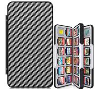 CYKOARMOR Switch Game Case for Nintendo Switch OLED/Switch/Switch Lite, with 48 Switch Game Card Slots & 24 SD Card Slots, Compact and Portable Switch Game Holder, Grey Black