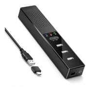 Cykvis Computer Speaker with Microphone, USB Powered PC Speakers for Smart Home Office and Online Study,Portable and External 3 in 1 Computer Speakers with Hubs,Plug &Play.