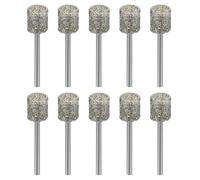 CYLBAQ 10pcs Diamond Grinding Burr Set, 1/8" Shank Diamond Burr Bits for Dremel Rotary Tool Accessories, 46 Grit Coarse Sand Grinding Bits for Stone Rocks Ceramic Glass Carving Polishing Engraving