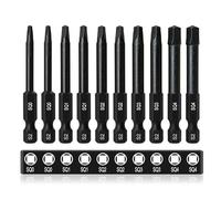 CYLBAQ Square Screwdriver Bits, 10PCS 60mm Square Head Impact Drill Bits Premium S2 Steel 1/4” Hex Shank Magnetic Security Electric Drive SQ0 SQ1 SQ2 SQ3 SQ4