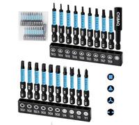 CYLBAQ Square Screwdriver Bits Triangle Screwdriver Bits and Tri-Wing U-Shape Screwdriver Bit Set, S2 Steel 1/4” Hex Shank 50mm Magnetic Security Screwdriver Bit Sets with 60mm Bit Extension Holder