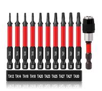 CYLBAQ Triangle Screwdriver Bits, 10PCS 65mm Triangular Screwdriver Security Bits with Self-Locking Quick Change Extension, S2 Steel 1/4” Hex Shank Impact Driver Bits