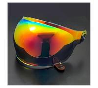 CYLCLNB Motorcycle Helmet Visor Lens, Bell Bullitt Bubble Tab Helmet Visor(Gold)(Red Gold)