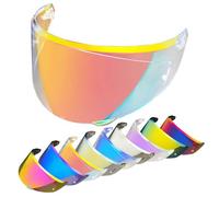 CYLCLNB Motorcycle Helmet Visor Lens, Replacement Helmet Visor for New K3 Motorcycle Helmet Shield Faceshield Visor Lens Compatible with AGV K3 DOT(E2206) Helmet(Clear)(Revo Clear Red)
