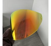 CYLCLNB Motorcycle Helmet Visor Lens, YOURNAME GP/GS Helmet Visor Replacement,UV Protection Scratch-resistant Helmet Face Shield Compatible with KYT GP/GS (Gold-For day)(Revo Deep Red-for Day)