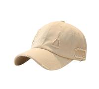 CYLDHM Baseball Cap Cut-Out Distressed Vintage Frayed Curved Brim Adjustable Hat for Men Women