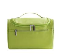 CYLDHMMakeup Bag Bright Blue Oxford-Fabric Travel Cosmetic with Top Handle,Multi-Metal-Zipper Compartment Portable Toiletry Storage Pouch-Green