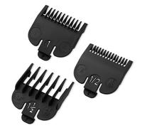 Cyleibe 3Pcs Hair Clipper Guards Set Compatible for Wahl Clippers Guides Replacement, Clipper Guide Comb Clipper Trimmers for Most Types 1/16”, 1/8", 3/16", Black