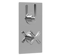 Cylin 1 Outlet Concealed Thermostatic Shower Valve Chrome | Chrome, Dual Handle, Lever And Crosshead, Thermostatic, 0.1 Bar Minimum, Brass, Vertical