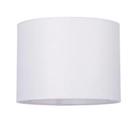 Cylinder 8 Inch Lamp Shade - Vintage Style White Fabric