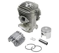 Cylinder and Kit 34mm Chrome Plated for 2500 25cc Chainsaw Engine, For Most Chinese Models, Includes Cylinder Head, Pan and Assembly