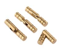 Cylinder Brass Copper Invisible Concealed Barrel Hinge Bolt Wood Boxes Door Hinges Antique Furniture Hardware 4Pcs(4x20mm)
