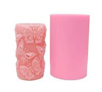 Cylinder Carved SIlicones Molds for Making Embossed for Making Soap Room Decorations Butterfly