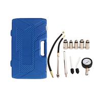 Cylinder Compression Tester Kit Professional Digital Engine Pressure Gauge with Multiple Adapters for Motorcycles Cars Trucks Lawn Mowers ABS Rubber Brass 17pcs