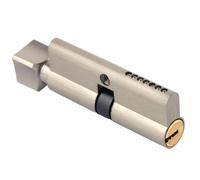Cylinder Door Lock Universal Small Door Lock Cylinder Silver Aluminum with 3 Keys Interior Wooden for Bedroom Bathroom Office