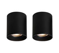 Cylinder Downlights Aluminum Creative Spot Light Adjustable Angle Ceiling Down Light Minimalist Ceiling Down Light Round Indoor Ceiling Spot Lamps For Museums Theater(Black 10w+2 Packs,White light)