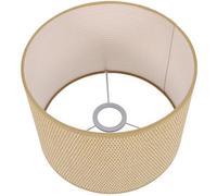 Cylinder Fabric Lamp Shade Replacement for Floor and Desktop Lamps | Khaki Finish, Metal Frame with Fabric Cover, Simple Chic Style for Hotel and Living Room Use