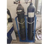 Cylinder Fixed Shelf Oxygen Tank Holder Carrier for 40L Gas Cylinder, Oxygen Storage Rack, with Adjustable Protective Chain & Pre-drilled Holes