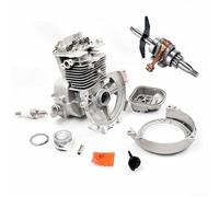 Cylinder Head Assembly for GX35 140F Lawnmower Engine with Crankshaft and Spark Plug, Aluminium Alloy Wear-Resistant for Four Stroke for Motor Cutter Replacement Part (B)