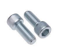 Cylinder Head Cap Screws M5 Strength Steel Class 8.8 (Pack of 10) Zinc Plated Hex Hexagon Allen Socket Bolts Thread Fasteners Cylindrical for Wood Furniture Outdoor Heavy Duty DIN912 (5mm x 12mm)