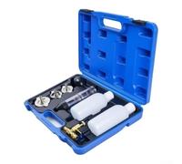 Cylinder Head Leak Detector Kit Combustion Gas Tester for Radiator Fluid Check with Rubber Adapters Metal Tool 36x9x25cm
