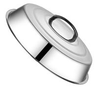 Cylinder Head Pot Lid Stainless Steel Pan Lid Cooking Dome Cover Replacement Steaming Cover Wok Tool for Flat Griddle