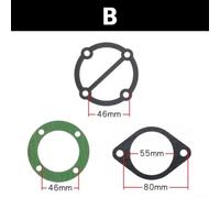 Cylinder Head Sealing Gaskets for Air Pump Repair | 3-piece set, plastic material, seals oil and gas, fits for piston holes, prevents leaks(B)