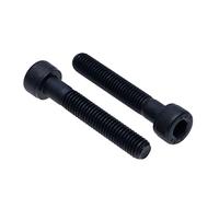 Cylinder Hex Head Cap Screws M10 (Pack of 2) Steel Grade 10.9 Hexagon Socket Allen Key Screw Bolts Thread Fasteners Cylindrical Heavy Duty According to DIN912 Black (10mm x 100mm)