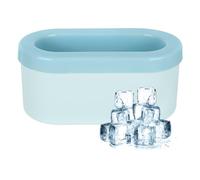 Cylinder Ice Cube Mold Ice Trays, Silicone Ice Bucket, Portable Ice Cube Maker, Press-Type Easy-Release Ice Cup (Blue Large)