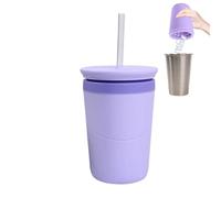 Cylinder Ice Mould - With Lid & Straw, Easy Demoulding by Push Technology | Freezer Cup Ice Mould, for Whiskey, Cocktails, Bourbon, Drinks, Party, Home, Motorhome