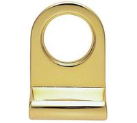 Cylinder Latch Pull - Night Latch Door Handle - 72 x 48mm - Polished Brass | External Door Cylinder Night Latch Pull Handle - Flat Keyhole Rim Lock Outdoor Handle