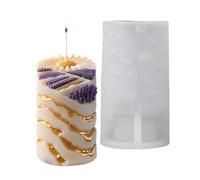 Cylinder Lavender Mold for Making, Silicone Candled Mold Column Epoxy Resin Casting Molds Diys Craft, Soap Making Molds