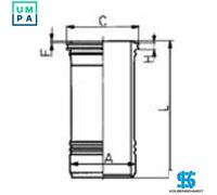 Cylinder liner Finished 88429110 KOLBENSCHMIDT for BMW 3