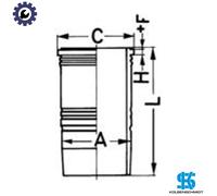Cylinder Sleeve 144.5mm Outer ⌀ 270mm Length Fits MAN KOLBENSCHMIDT 89186110